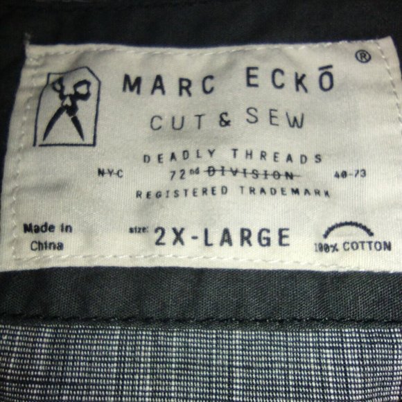Marc Ecko Deadly Threads Button | Mens Size 2XL 100% Cotton‎ Long Sleeve Shirt - Picture 4 of 10